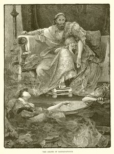 Sardanapalus død af English School