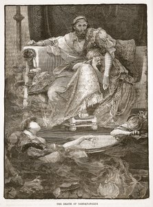 Sardanapalus død af English School