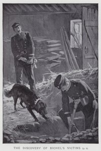 Opdagelsen af Bichels ofre (litho) af English School