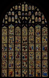 Det østlige vindue, der viser Norwich School-glas (C15) Nulstil paneler af English School