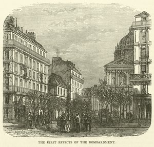 De første virkninger af bombardementet, november 1870 af English School