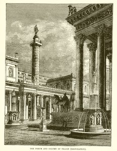 Trajans forum og kolonne af English School