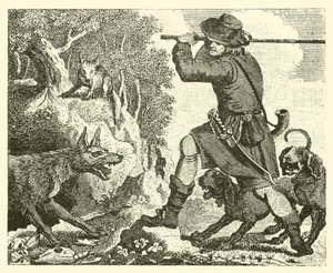 Ræven og ulven (kobberstik) af English School