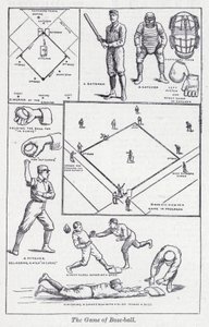 Spillet baseball (litho) af English School