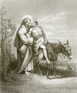 Den barmhjertige samaritaner af English School