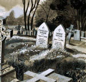 Charles og Mary Lambs gravsten af English School