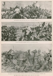 De store krige under dronning Victorias regeringstid: den anglo-ægyptiske krig (1882), Mahdist-oprøret (1883-1885) og den britiske erobring af Sudan (1896-1898) (fotogravure) af English School