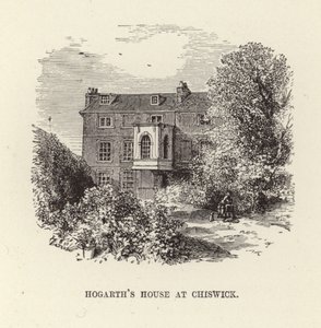 William Hogarths hjem i Chiswick af English School