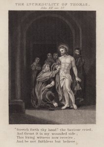 Thomas vantro, John XX, ver 27 (gravering) af English School