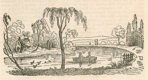 Søen ved Hornsey Wood House, London af English School