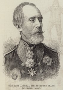 Den afdøde admiral Sir Adolphus Slade, Muchaver Pasha (gravering) af English School