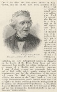 Den afdøde rådmand Abel Heywood (gravering) af English School