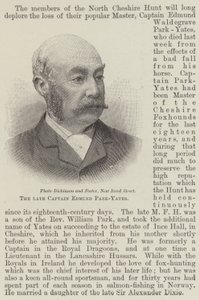 Den afdøde kaptajn Edmund Park-Yates (gravering) af English School