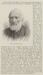 Den afdøde Dr Hort (gravering) af English School