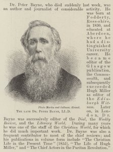 Afdøde Dr. Peter Bayne, LLD (gravering) af English School