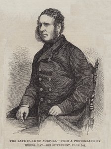 Den afdøde hertug af Norfolk (gravering) af English School