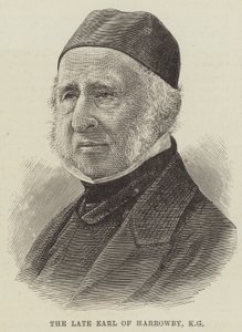 Den afdøde jarl af Harrowby, KG (gravering) af English School