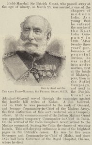 Den afdøde feltmarskal Sir Patrick Grant, GCB (gravering) af English School