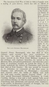 Der verstorbene General Beauregard (Gravur)