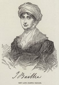 Den afdøde Joanna Baillie (gravering) af English School