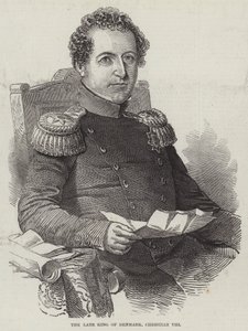 Den afdøde konge af Danmark, Christian VIII (stik) af English School