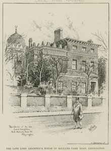 Det afdøde Lord Leightons hus i Holland Park Road, Kensington, London af English School