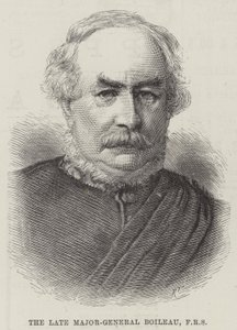 Den afdøde generalmajor Boileau, FRS (gravering) af English School