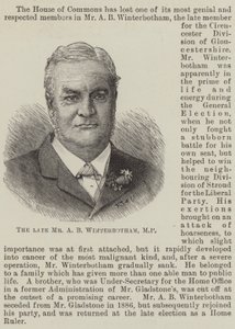 Den afdøde hr. A B Winterbotham, MP (gravering) af English School