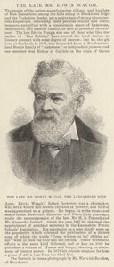 Den afdøde hr. Edwin Waugh, Lancashire-digteren (gravering) af English School