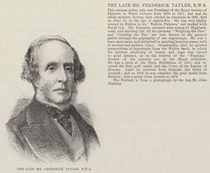 Den afdøde hr. Frederick Tayler, RWS (gravering) af English School