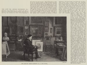 Den afdøde hr. George Richmond, RA, i sit studie (gravering) af English School