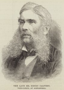 Afdøde hr. Henry Calvert, vicekonsul i Alexandria (gravering) af English School