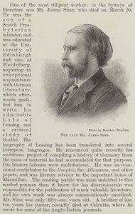Den afdøde hr. James Sime (gravering) af English School
