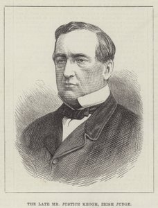 Den afdøde hr. Justice Keogh, irsk dommer (gravering) af English School