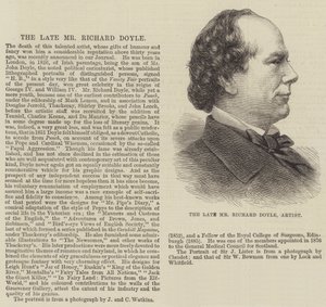 Den afdøde hr. Richard Doyle, kunstner (gravering) af English School