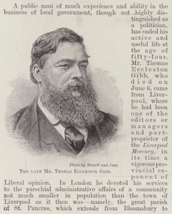 Den afdøde hr. Thomas Eccleston Gibb (gravering) af English School