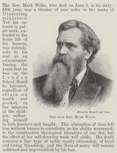 Den afdøde pastor Mark Wilks (gravering) af English School