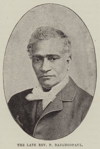 Den afdøde pastor P Rajahgopaul (gravering) af English School