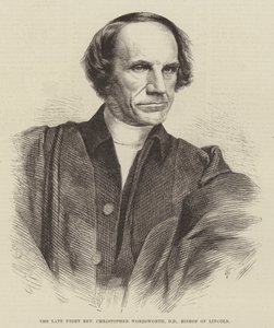 Den afdøde højre pastor Christopher Wordsworth, DD, biskop af Lincoln (gravering) af English School
