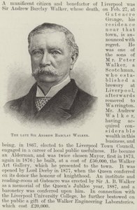 Den afdøde Sir Andrew Barclay Walker (gravering) af English School