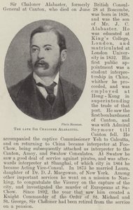 Den afdøde Sir Chaloner Alabaster (litho) af English School
