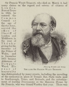 Den afdøde Sir Francis Wyatt Truscott (gravering) af English School
