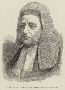 Afdøde vicekansler Sir R Malins af English School