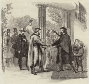 Mødet mellem Garibaldi og Tennyson af English School
