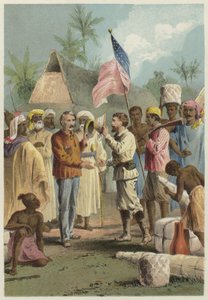 The meeting of Henry Morton Stanley and David Livingstone 