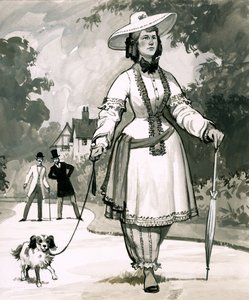 Den midt-victorianske mode for damer iført bloomers blev opfundet af en fru Bloomer af English School