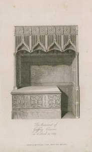 Geoffrey Chaucers monument af English School