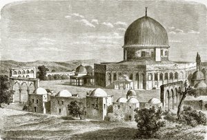 Moskeen i Omar - stedet for templet i Jerusalem af English School