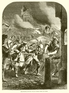 Folket, der kører Foulon fra Vitry til Paris af English School