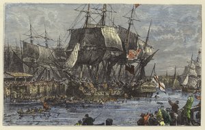 Befolkningen i Boston kaster teen over bord af English School